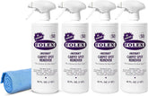 FOLEX Instant Carpet Spot Remover 32 oz – Powerful Stain Remover for Carpets, Upholstery & Rugs – Eliminates Pet Stains, Grease, Red Wine, Food, Makeup & More – With Reusable Cleaning Cloth - 4 Pack