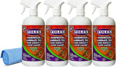 FOLEX Hardwood, Laminate, Tile, Hard Surface & Floor Cleaner with Reusable Cleaning Cloth, Fresh Almond Scent, Residue and Streak Free - 4 Pack